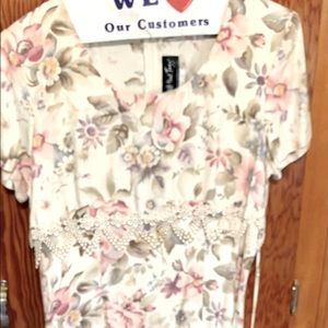 Vintage Cream floral maxi dress